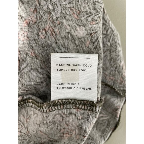 Pact Revive Mini Dress Size Medium Floral Babydoll Organic Cotton Boho Grape - Picture 6 of 8